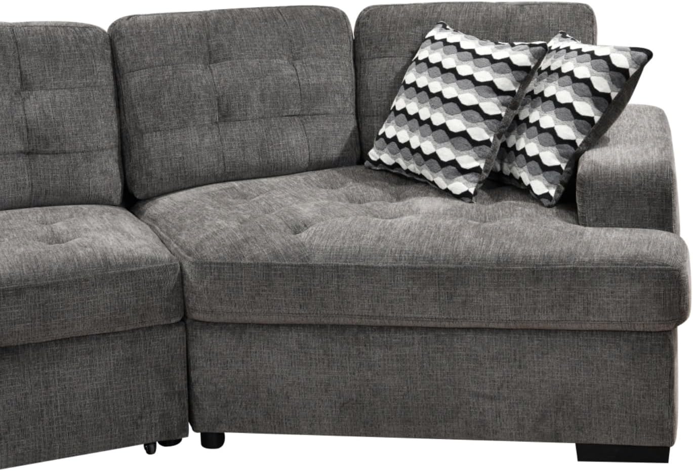 149'' Oversized Large Sectional Sleeper Sofa with Pull Out Bed & Cuddler | 7-Seater L-Shaped Sectional Couch with Chaise Lounge