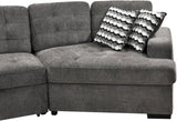 149'' Oversized Large Sectional Sleeper Sofa with Pull Out Bed & Cuddler | 7-Seater L-Shaped Sectional Couch with Chaise Lounge