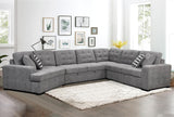 149'' Oversized Large Sectional Sleeper Sofa with Pull Out Bed & Cuddler | 7-Seater L-Shaped Sectional Couch with Chaise Lounge