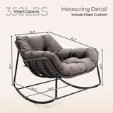 Cozy Wicker Outdoor Rocking Chair
