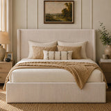 Yechen Hydraulic Lift Storage Bed 51.2" Tall Upholstered Headboard