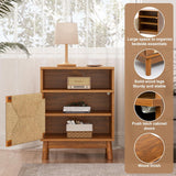 Boho Rattan Drawers Sidetable Nightstand 2 Packs