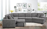 149'' Oversized Large Sectional Sleeper Sofa with Pull Out Bed & Cuddler | 7-Seater L-Shaped Sectional Couch with Chaise Lounge
