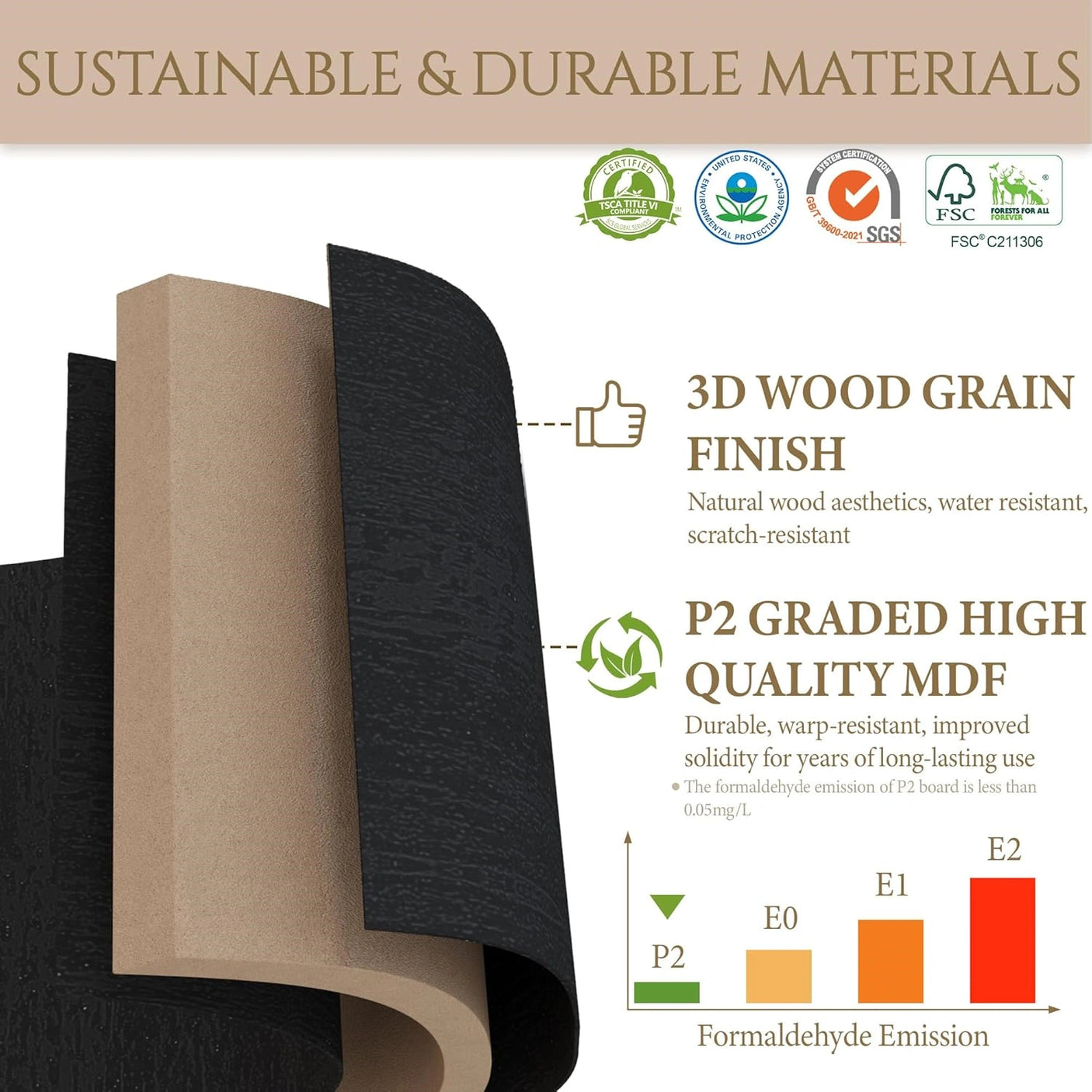 Yechen 67" Fluted Black Armoire Wardrobe with Doors & Drawer - Modern Wood Closet Cabinet