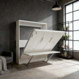 Queen Size Murphy Bed with Desk | Space-Saving Foldable Wall Bed | Yechen Home