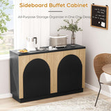 Arched Reeded Design Sideboard Buffet Cabinet