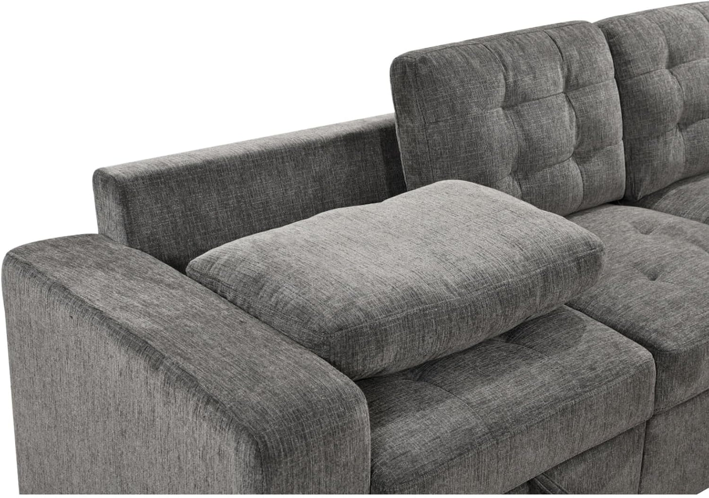 149'' Oversized Large Sectional Sleeper Sofa with Pull Out Bed & Cuddler | 7-Seater L-Shaped Sectional Couch with Chaise Lounge