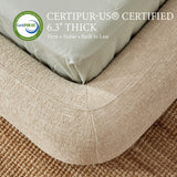 YECHEN Queen Cloud Bed Frame - Modern Upholstered Platform Bed with Curved Headboard, Water-Resistant Bouclé Fabric, Tool-Free Assembly, No Box Spring Needed