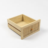 30" Vintage Makeup Vanity Table Set with Flip-Top Mirror & Rattan Drawers, Compact Dressing Table with Padded Stool