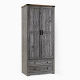 71" Modern Wooden Armoire Wardrobe Closet with Drawers & Shelves
