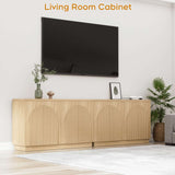 Arched Reeded Design Sideboard Buffet Cabinet