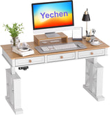 51×20 Inch Electric Standing Adjustable Desk with Drawers