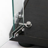 2-Tier Tempered Glass Display Cabinet with Bluetooth LED Light | Music Sync, Motion Sensor & Lockable Casters