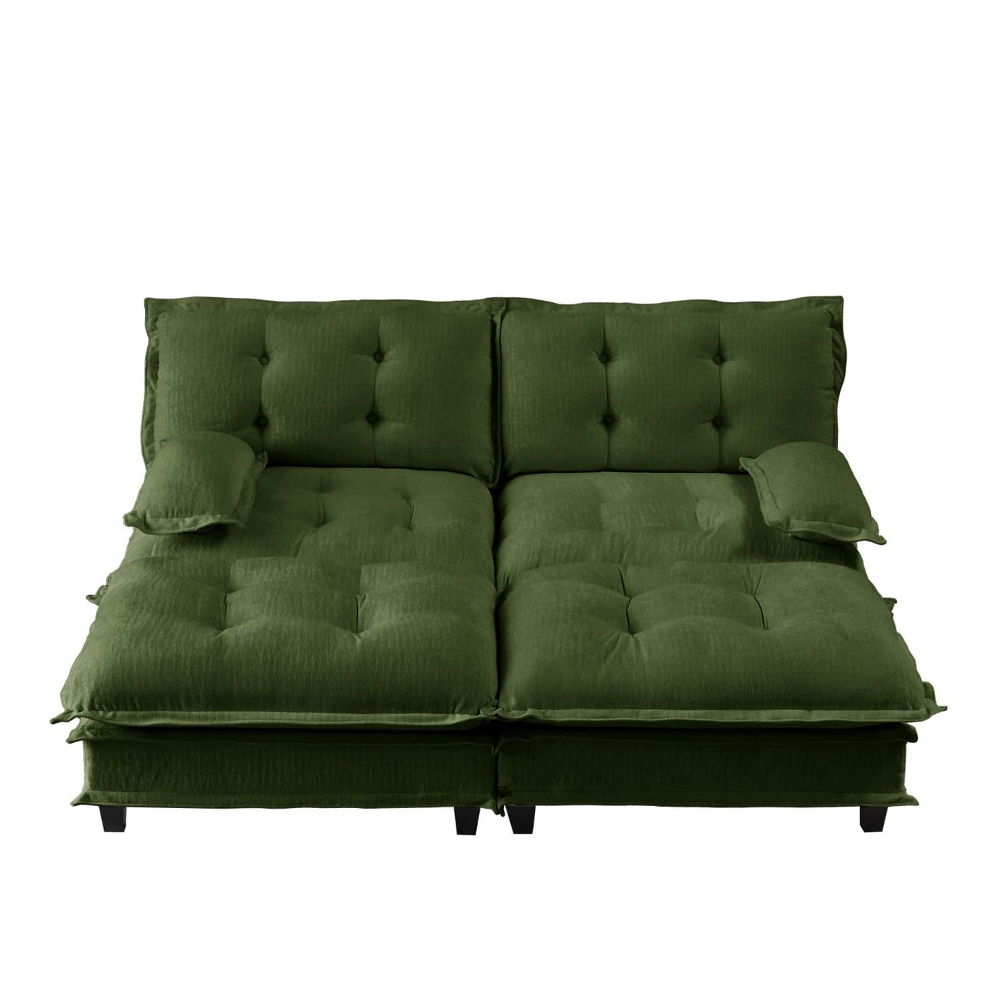 Modular Sectional Sofa with Cloud Cushions | Chenille Fabric | 2/3/4 Seater with Ottoman Options