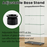 YECHEN Glass Display Cabinet with 5-Shelf | Tempered Glass Curio Cabinet with Lock, Double Doors & Anti-Topple Device