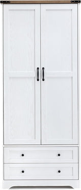 71" Modern Wooden Armoire Wardrobe Closet