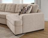 149'' Oversized Large Sectional Sleeper Sofa with Pull Out Bed & Cuddler | 7-Seater L-Shaped Sectional Couch with Chaise Lounge