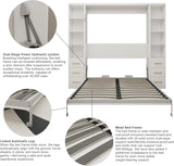 Queen Size Murphy Bed with Bilateral Cabinets & Storage Drawers | Space-Saving Wall Bed | Yechen Home