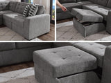149'' Oversized Large Sectional Sleeper Sofa with Pull Out Bed & Cuddler | 7-Seater L-Shaped Sectional Couch with Chaise Lounge