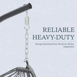 Egg Hanging Chair with Stand & Cushion | Patio & Bedroom, Charcoal Grey