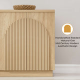 Arched Reeded Design Sideboard Buffet Cabinet