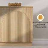 Arched Reeded Design Sideboard Buffet Cabinet