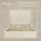 58" Tall Full Bed Frame with Lift Up Storage