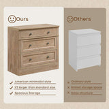 31.5" Oversized Extra Large Nightstand with 3 Drawers