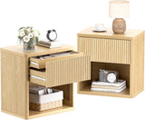 Large Modern Nightstand with Small Built-in Drawers