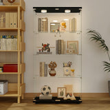 YECHEN 65" Smart Glass Display Cabinet | Bluetooth LED Lights, Music Sync & Swivel Casters – 4-Tier Curio Cabinet