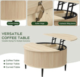 31.5" Round Coffee Table with Storage