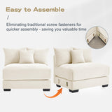 54" Oversized Corduroy Modular Sectional Sofa - Premium Comfort with High-Density Foam & Flexible Design