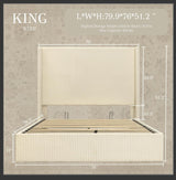 Yechen 58" Wingback Platform Bed Frame with Hydraulic Lift Storage