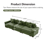 54" Oversized Corduroy Modular Sectional Sofa - Premium Comfort with High-Density Foam & Flexible Design