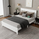 Farmhouse Bed Frame with LED Lights & Charging Station | Solid Pine Wood | Queen & King