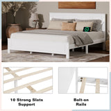 Farmhouse Bed Frame with LED Lights & Charging Station | Solid Pine Wood | Queen & King