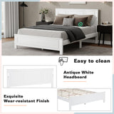 Farmhouse Bed Frame with LED Lights & Charging Station | Solid Pine Wood | Queen & King