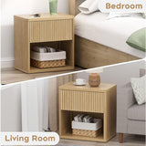 Large Modern Nightstand with Small Built-in Drawers