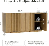 31.5" Modern Buffet Cabinet  With Storage