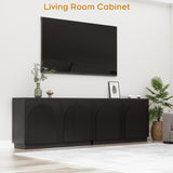 Arched Reeded Design Sideboard Buffet Cabinet