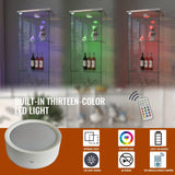 YECHEN Glass Display Cabinet with LED Lights | Tempered Glass Curio Cabinet