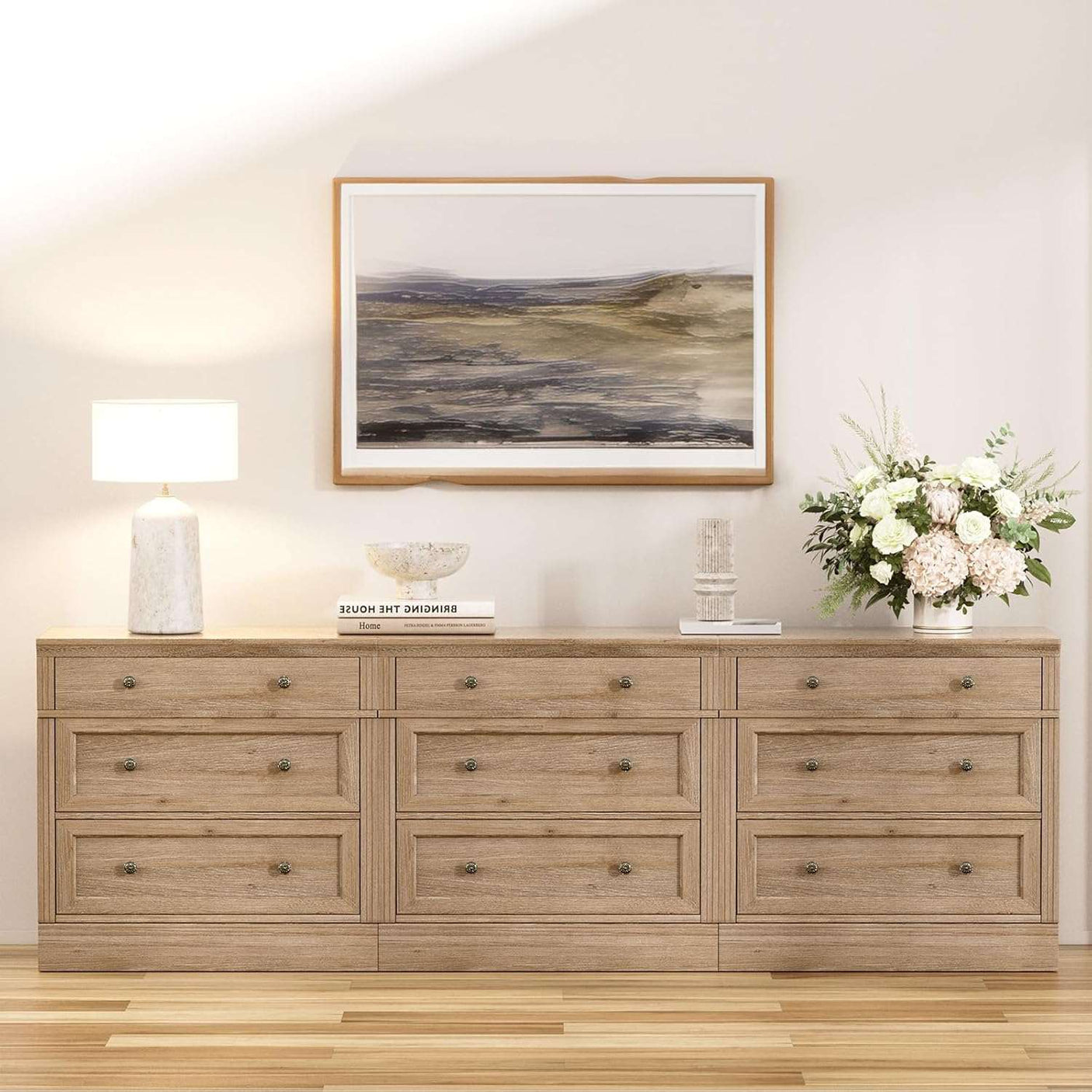 31.5" Oversized Extra Large Nightstand with 3 Drawers