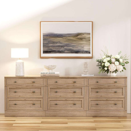 31.5" Oversized Extra Large Nightstand with 3 Drawers