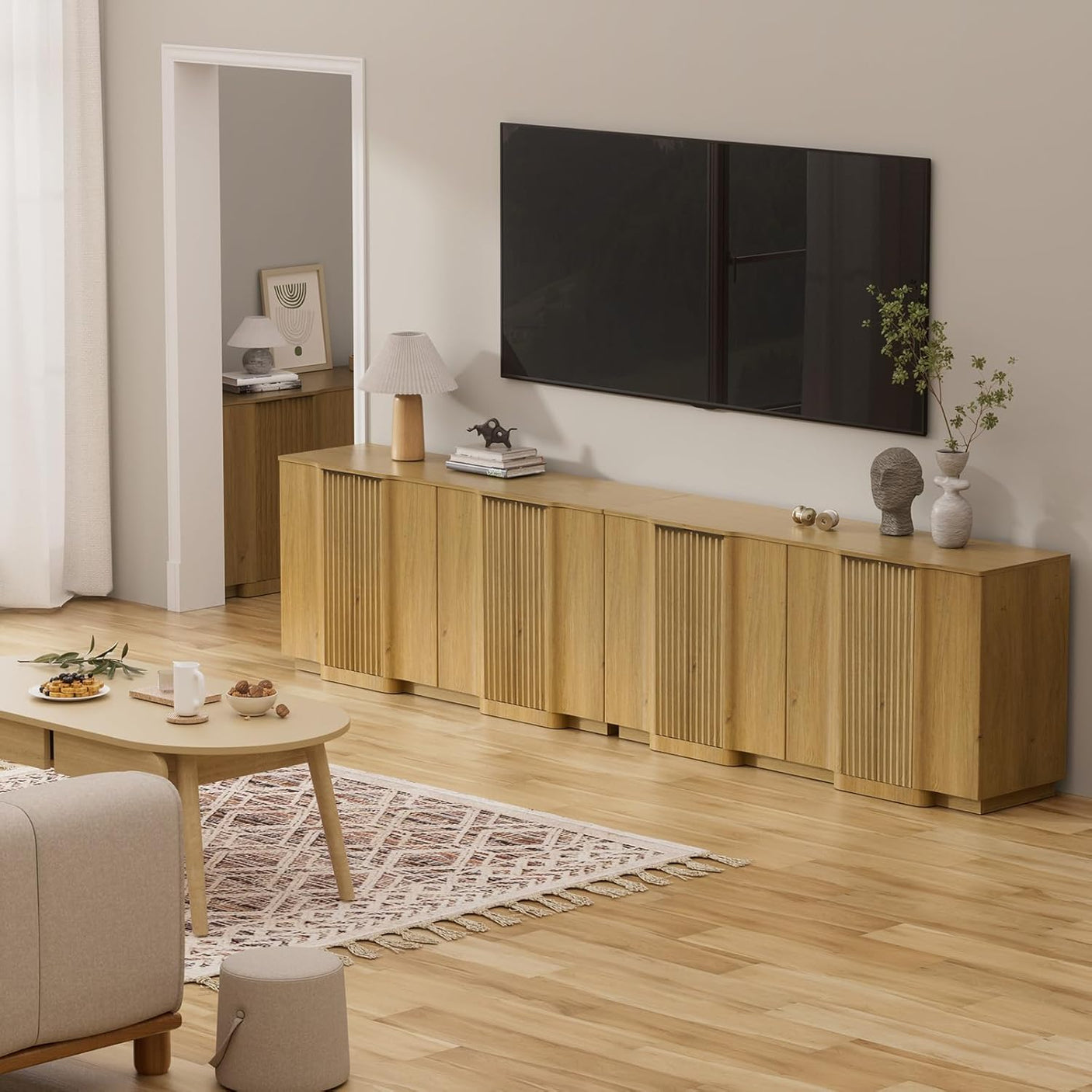 31.5" Modern Buffet Cabinet  With Storage