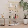 YECHEN 65" Smart Glass Display Cabinet | Bluetooth LED Lights, Music Sync & Swivel Casters – 4-Tier Curio Cabinet