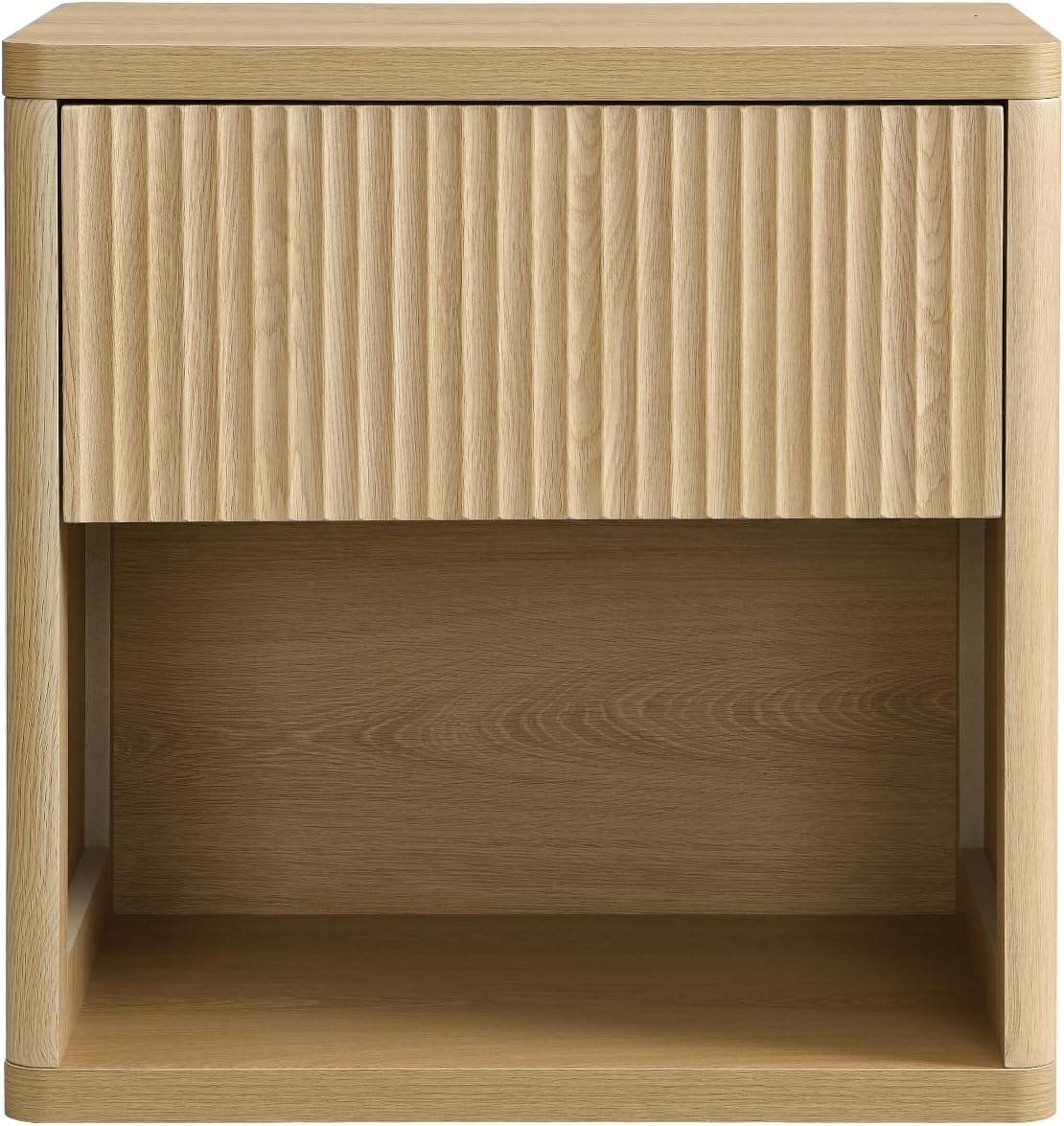 Large Modern Nightstand with Small Built-in Drawers