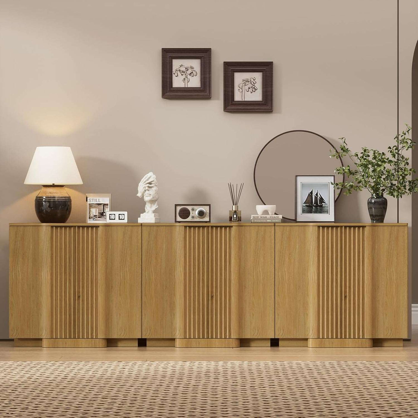 31.5" Modern Buffet Cabinet  With Storage