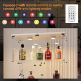 YECHEN 65" Smart Glass Display Cabinet | Bluetooth LED Lights, Music Sync & Swivel Casters – 4-Tier Curio Cabinet