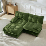 Modular Sectional Sofa with Cloud Cushions | Chenille Fabric | 2/3/4 Seater with Ottoman Options