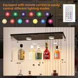 YECHEN 65" Smart Glass Display Cabinet | Bluetooth LED Lights, Music Sync & Swivel Casters – 4-Tier Curio Cabinet